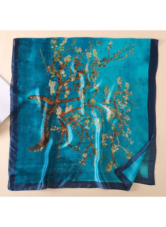 Women Silk Satin Long Scarf, Lightweight Soft Ladies Shawl Wrap 180×90cm - Image 4