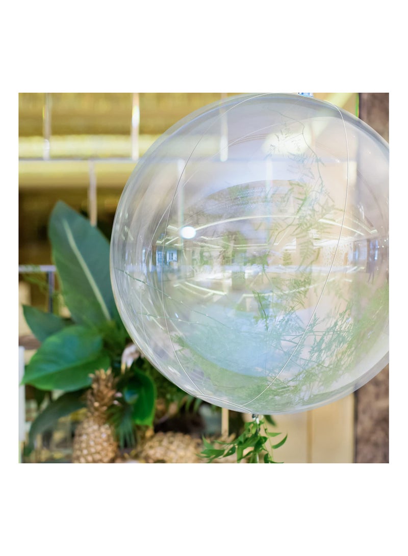 6PCS Inflatable Clear Beach Balls - Transparent Pool Party Balls for Summer Fun, Beach, and Outdoor Activities - Perfect Water Toys for Kids and Adults  - Image 2