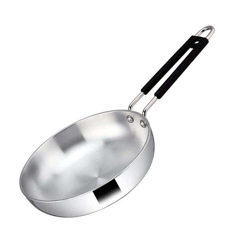 IDEAL PRIME Heavy Gauge Aluminium Frying Pan Tadka Pan Combo Set Rust Proof Fry Pan Omlet Pan Baghari Cookware Set Pack of 2 - Image 4