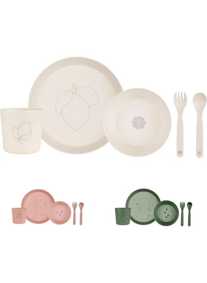 Citron Unbreakable Tableware Set, 100% Organic, Reusable, Biodegradable, Environment Friendly, And Unbreakable - Lemon