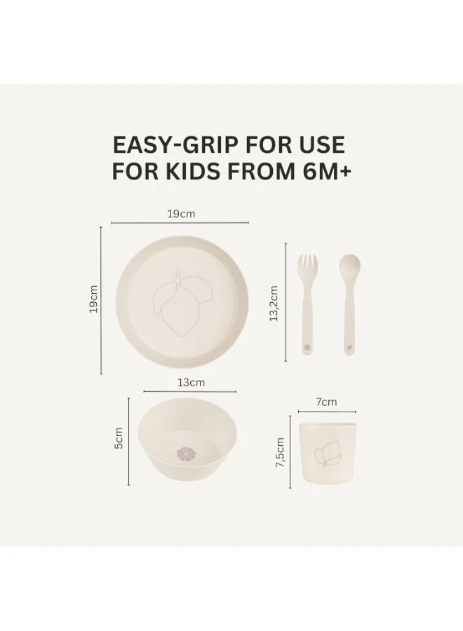 Citron Unbreakable Tableware Set, 100% Organic, Reusable, Biodegradable, Environment Friendly, And Unbreakable - Lemon