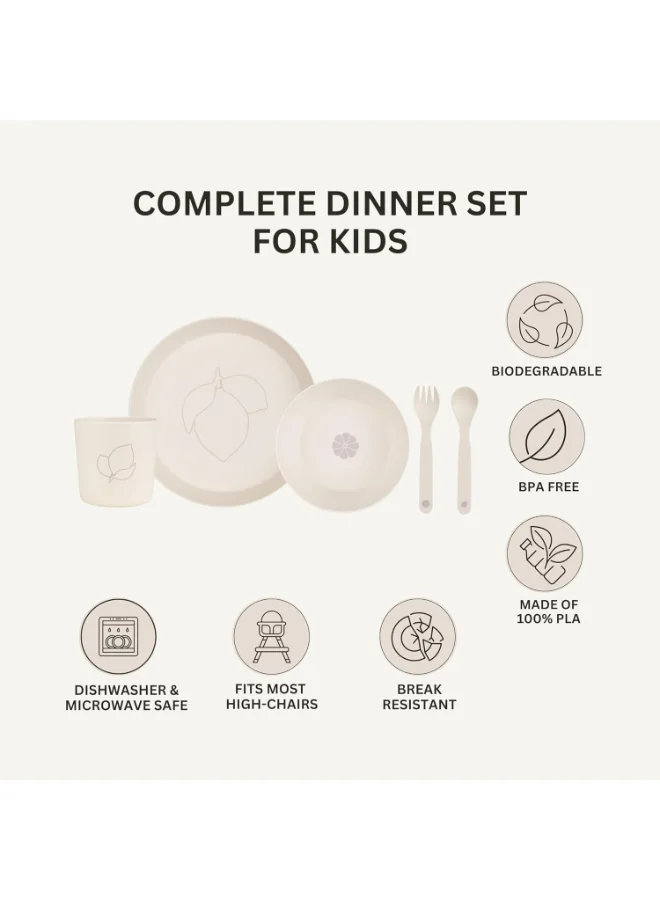 Citron Unbreakable Tableware Set, 100% Organic, Reusable, Biodegradable, Environment Friendly, And Unbreakable - Lemon