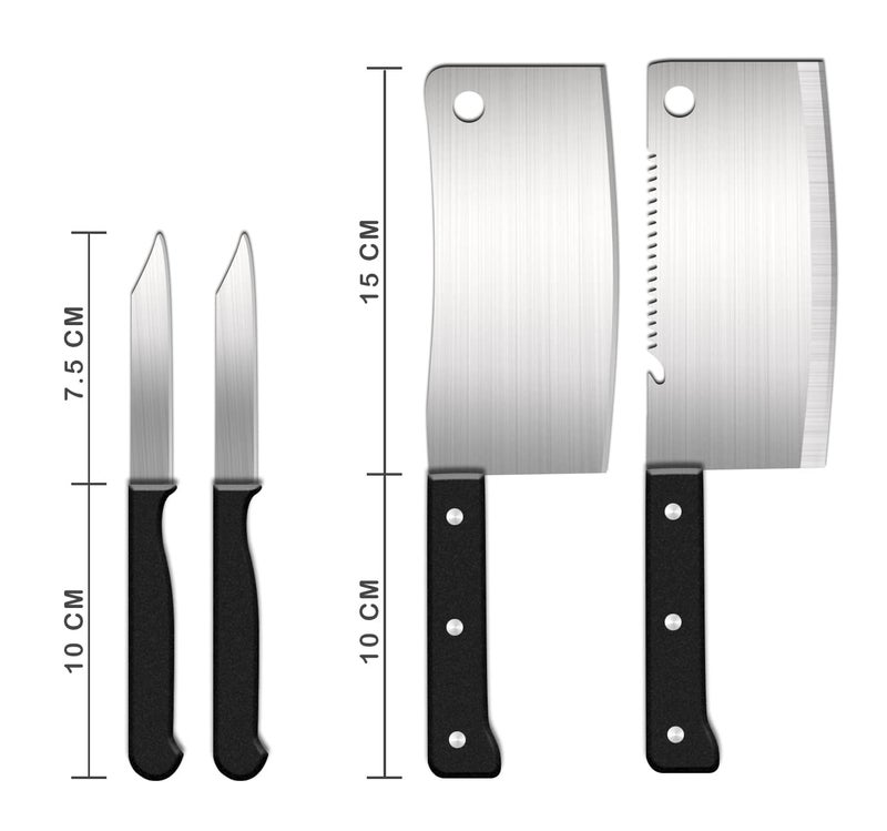 Dwiza Enterprise Stainless Steel Kitchen KnifeKnives Set with Knife Scissor ComfortableGrip Handles Ergonomic Design Knife Set with Knife Sharpener Pack of 8 Pieces - Image 4