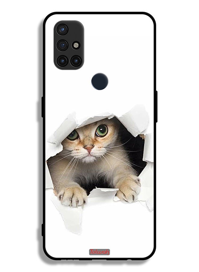 Tolwak OnePlus Nord N10 5G Protective Case Cover Cat Appearing - Image 2