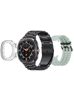 Kalobee SK7 Ultra Smartwatch Bundle With Accessories Including 1 Black Stainless Steel Band 1 Light Green Silicone Band a Charging Cable and a TPU Case Protector  - Image 3