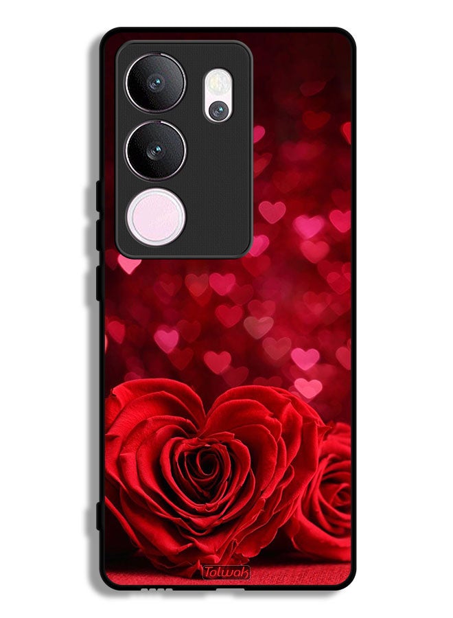 Tolwak vivo V29 Pro Protective Case Cover Heart Flowers Abstract Art - Image 1