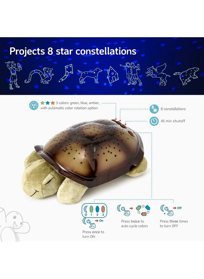 Cloud b Calming Nightlight Star Projector ; Gentle Brightness ; 3 Colors ; 8 Constellations ; Autoshutoff ; Twilight Turtle Green - Image 4