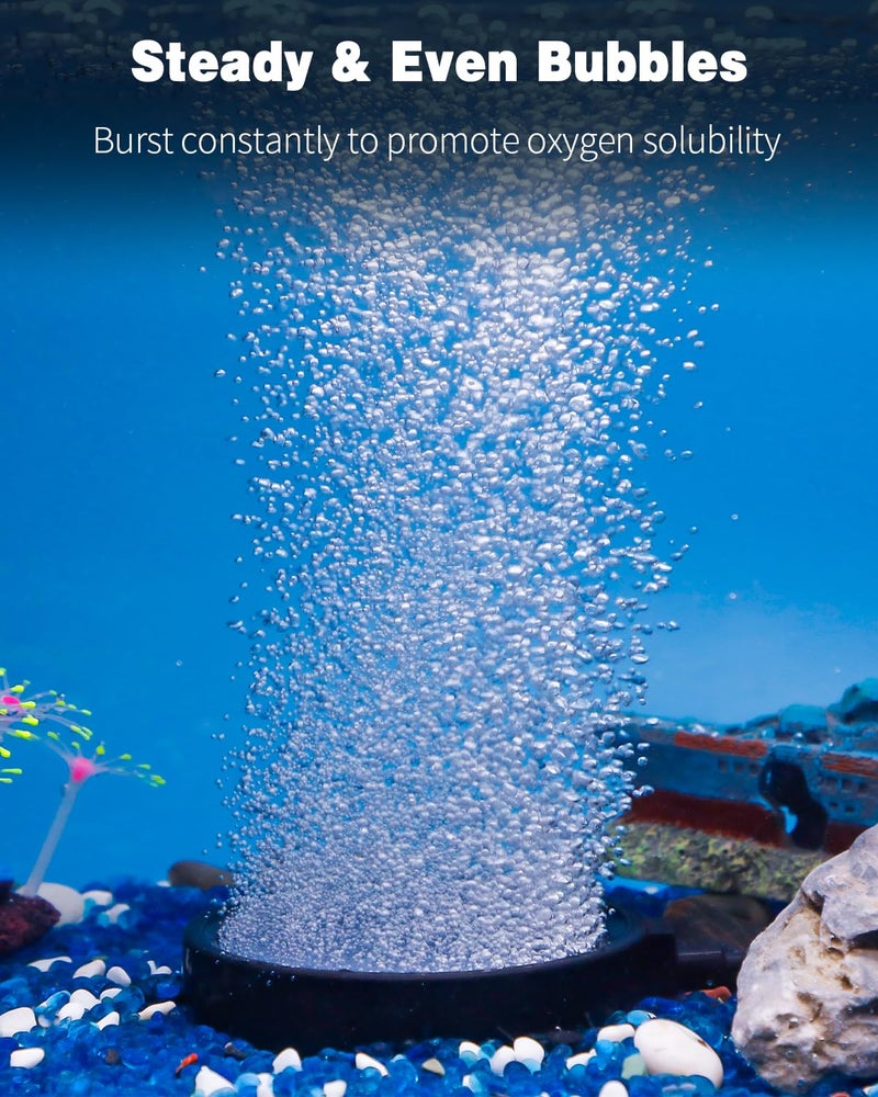 Pawfly Aquarium 4 Inch Air Stone, Fish Tank Airstone Bubble Diffuser for Air Pumps Buckets Fish Tanks Ponds DWC Reservoirs and Circulation - Image 2