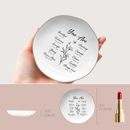LITTLEBIGGER Christian Gifts for Wome – Bible Verses Jewelry Tray, Spiritual and Religious Gifts for Women, Christian Gifts – Personalized Jewelry Dish, Christmas Gift – Religious Ring Dish - Image 3