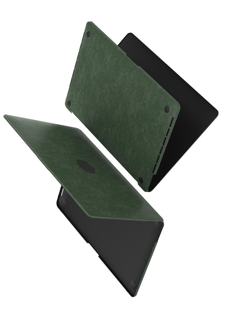 ليفيلو غطاء ماك بوك برو 16 بوصة من الجلد من جيفينا / فتحات دقيقة / رفيع للغاية وخفيف الوزن - أخضر غامق - Image 4