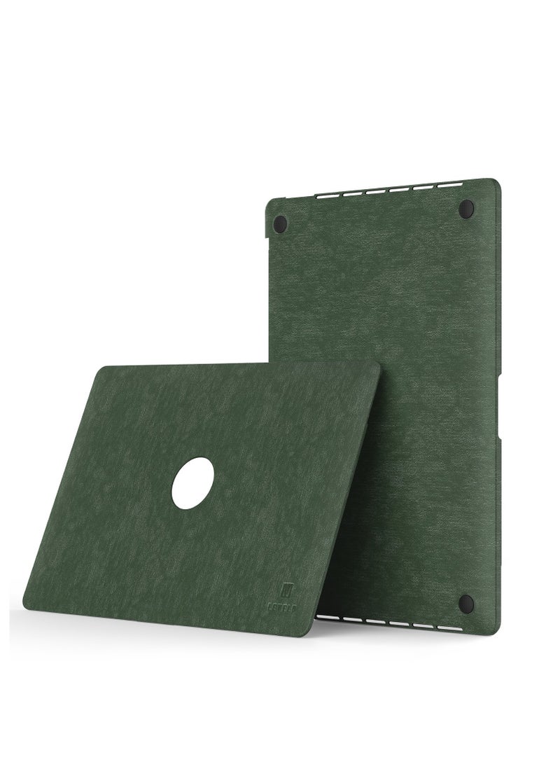 ليفيلو غطاء ماك بوك برو 16 بوصة من الجلد من جيفينا / فتحات دقيقة / رفيع للغاية وخفيف الوزن - أخضر غامق - Image 1