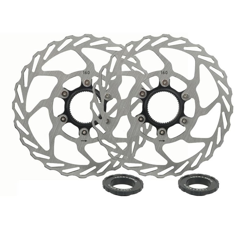 Bibike 2Pcs 140mm/160mm Centerlock Disc Rotor with Lock Rings - Image 1
