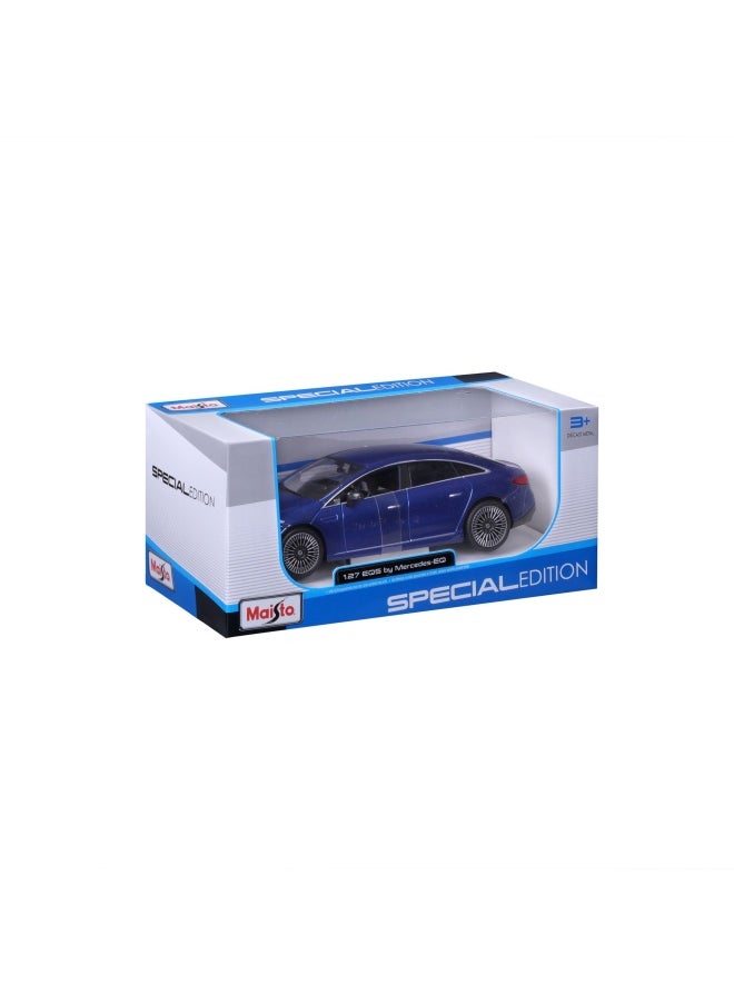 Maisto Maisto Mercedes-Benz EQS Diecast Car (1:24, Metallic Blue)  - Image 2