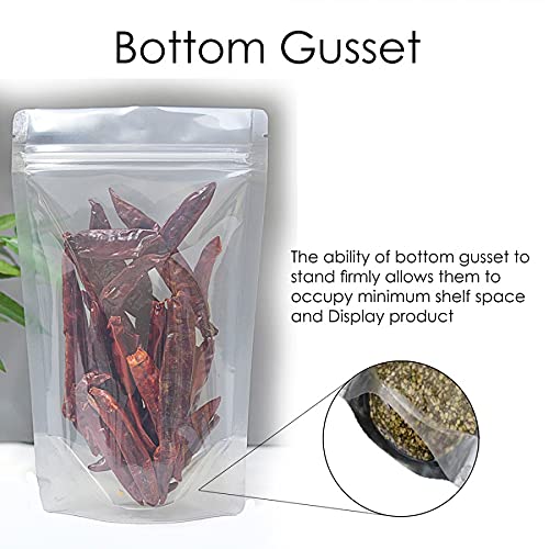 Deera DEERA Stand Up Ziplock Reusable Airtight Polyester Storage Pouch Clear170mmX265mmPack of 25  - Image 4
