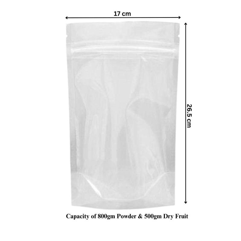 Deera DEERA Stand Up Ziplock Reusable Airtight Polyester Storage Pouch Clear170mmX265mmPack of 25  - Image 2
