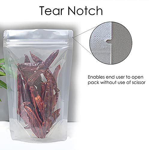 Deera DEERA Stand Up Ziplock Reusable Airtight Polyester Storage Pouch Clear170mmX265mmPack of 25  - Image 5