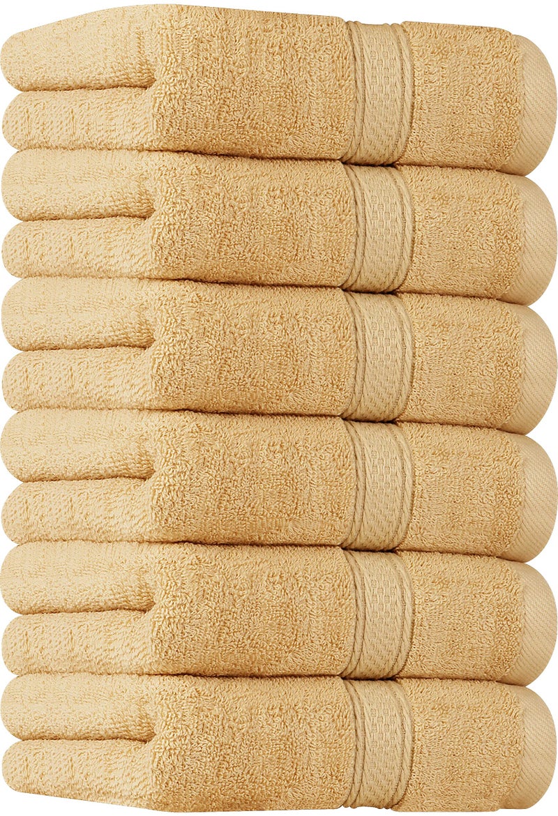 Utopia Towels 6 Pack Premium Hand Towels Set 16 by 28 inches 100 Ring Spun Cotton Ultra Soft and Highly Absorbent 600GSM Towels for Bathroom Gym Shower Hotel and Spa Beige