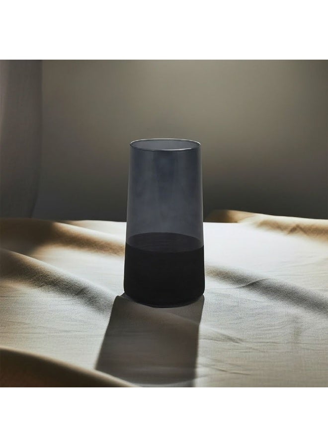 DANUBE HOME طقم كؤوس راكل 4 قطع بتأثير الفرشاة - 540 مل زجاج صودا لايم، أدوات شرب أنيقة باللون الرمادي للمطبخ وسطح الطاولة - مثالي للكوكتيلات والمشروبات - Image 2