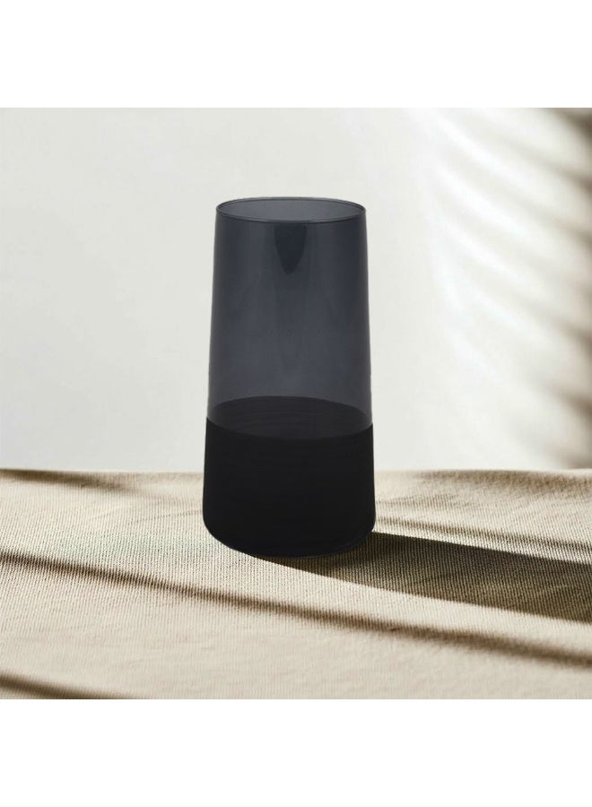 DANUBE HOME طقم كؤوس راكل 4 قطع بتأثير الفرشاة - 540 مل زجاج صودا لايم، أدوات شرب أنيقة باللون الرمادي للمطبخ وسطح الطاولة - مثالي للكوكتيلات والمشروبات - Image 1