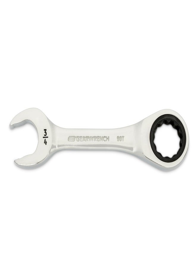 GEARWRENCH 3/4" 90-Tooth 12 Point Stubby Combination Ratcheting Wrench | 86857 - Image 1