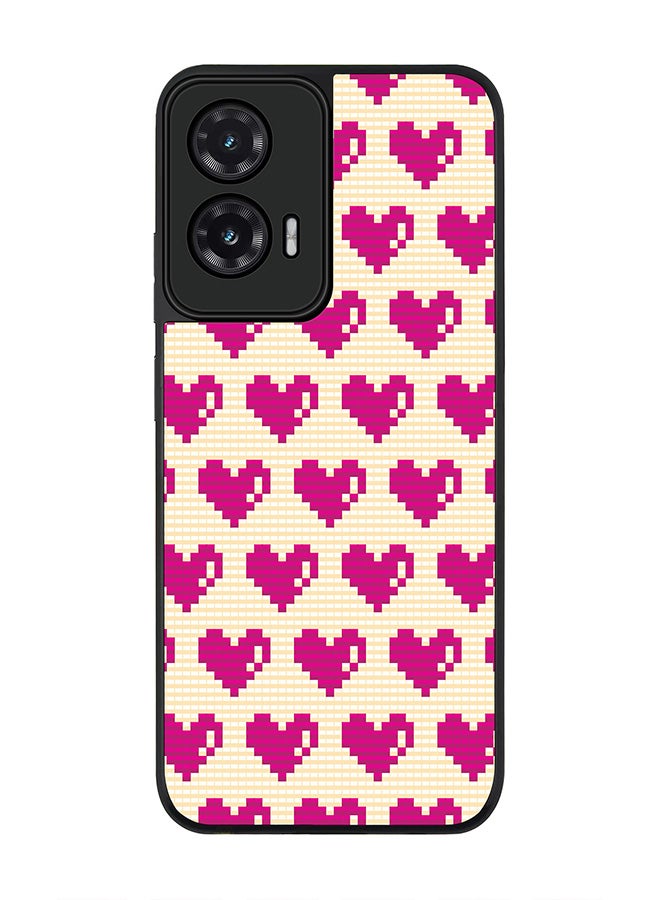 Stylizedd For Motorola Moto G35 Case,Slim fit Camera Protection, Shockproof Thin Phone cover  - Pixel Hearts