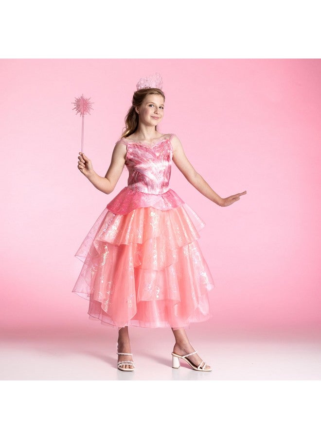 Disguise Wicked Glinda Costume for Girls, Deluxe Official Wicked Pink Glinda Costume Dress, Kids Size (4-6x) - Image 4