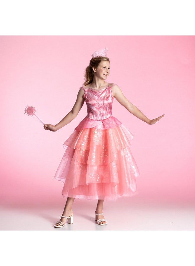 Disguise Wicked Glinda Costume for Girls, Deluxe Official Wicked Pink Glinda Costume Dress, Kids Size (4-6x) - Image 3