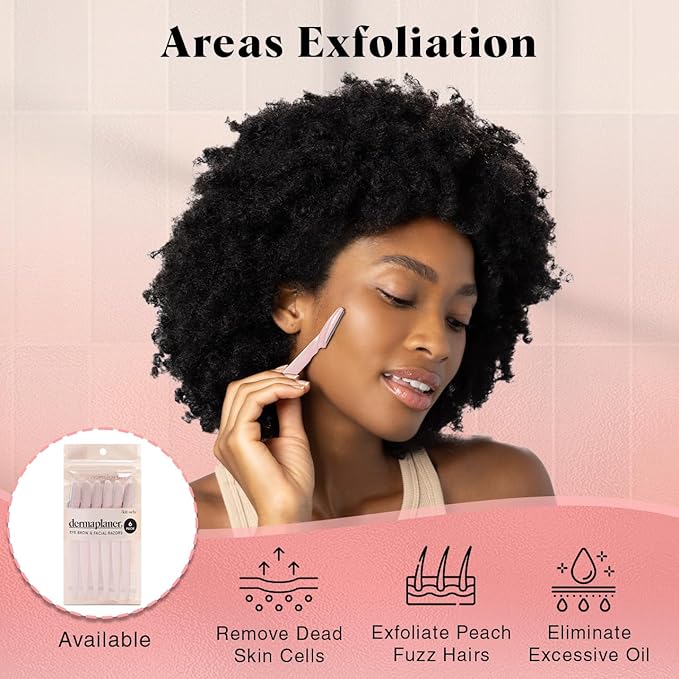 Kitsch Dermaplaning Blades For Face Face Razors for Women Eyebrow Razor Facial Hair Remover Exfoliates Facial Skin Eyebrow Shaper Dermaplaning Tool 12pc Black - Image 5