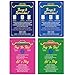 BrightRow 4 Pcs Mahjong Shuffler Cards for Tiles Mixing Shuffling Portable Mah Jong Accessories Gift Party Supplies Waterproof Rules Printed Mixer 7 x 5 in for Tiles LoverDarkLinearCity Tower - Image 2