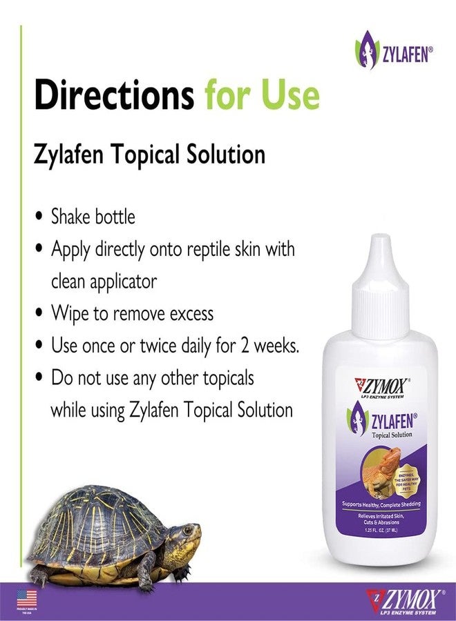 Zymox Zylafen Topical Solution for Reptiles, 1.25 oz. – Supports Healthy, Complete Shedding for Lizards, Snakes, Turtles & Frogs – Soothes Irritated Skin: Abrasions, Wounds, & Abnormal Shedding - Image 5
