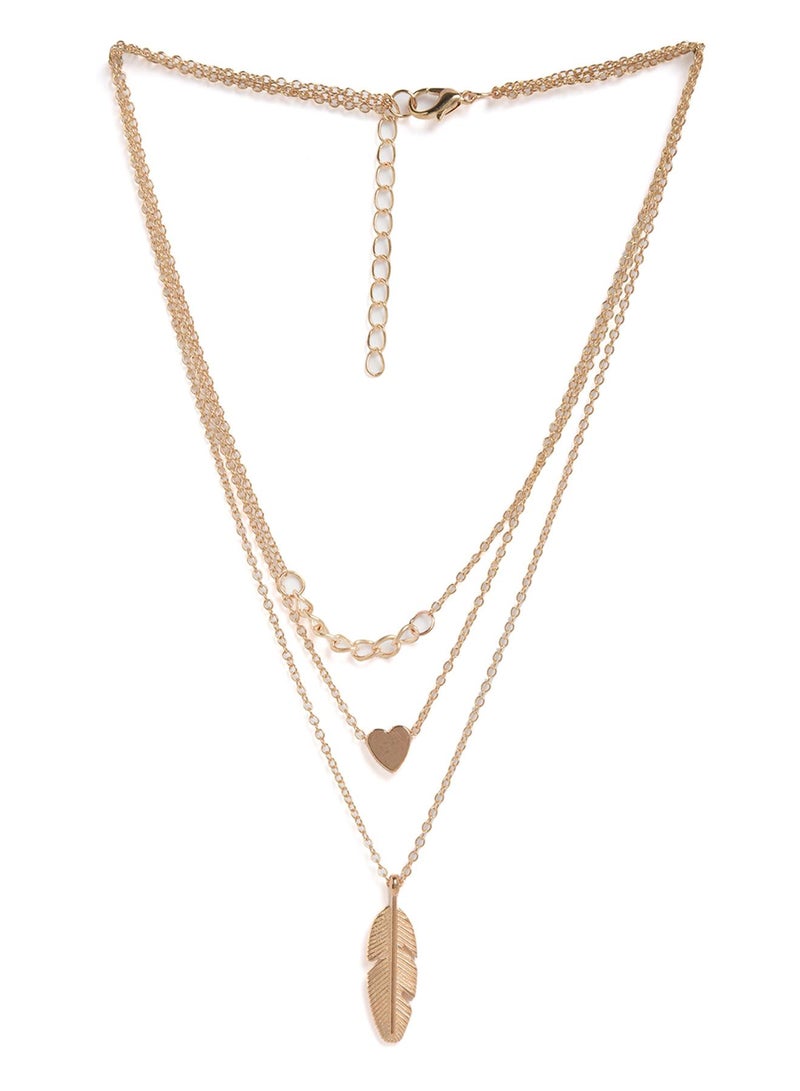 SOHI Contemporary Layered Artificial Chain Necklace Jewellery - Image 4