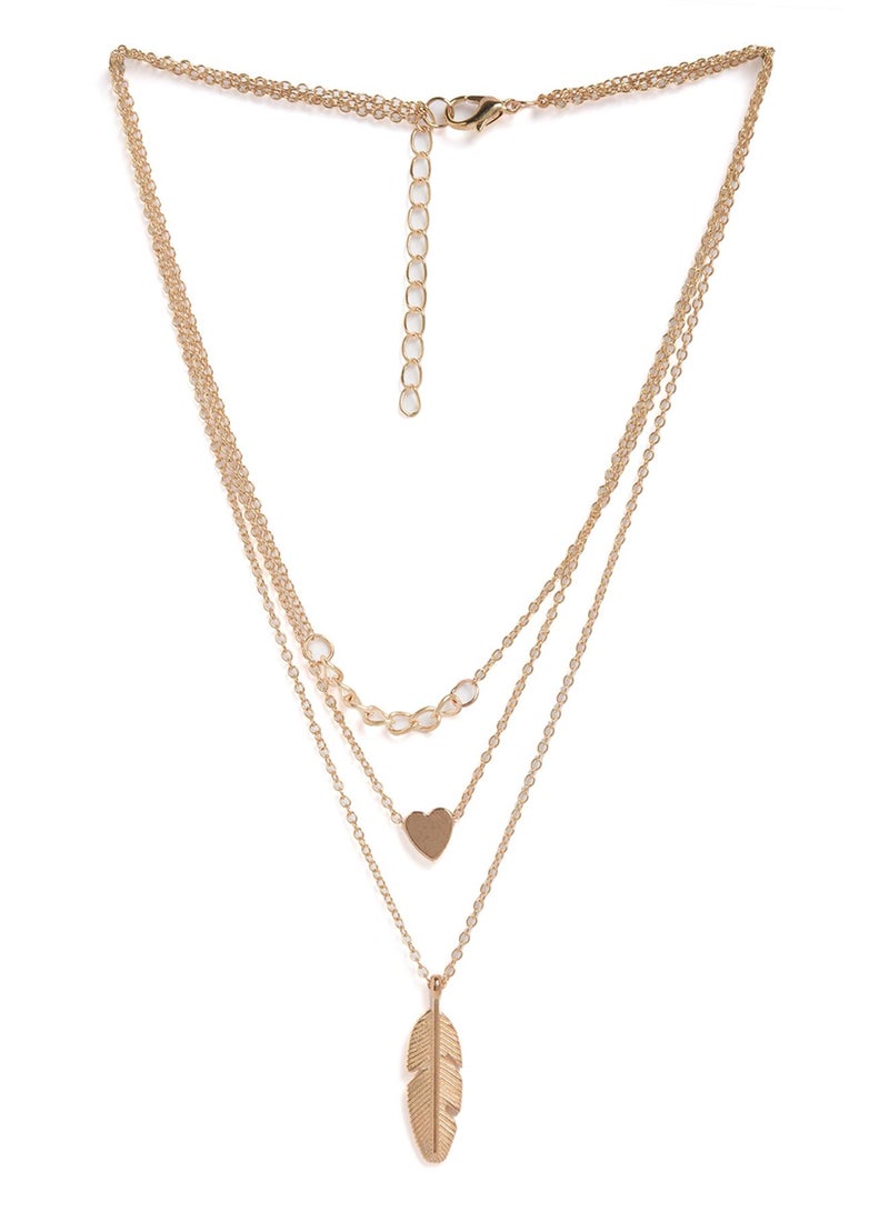 SOHI Contemporary Layered Artificial Chain Necklace Jewellery - Image 1