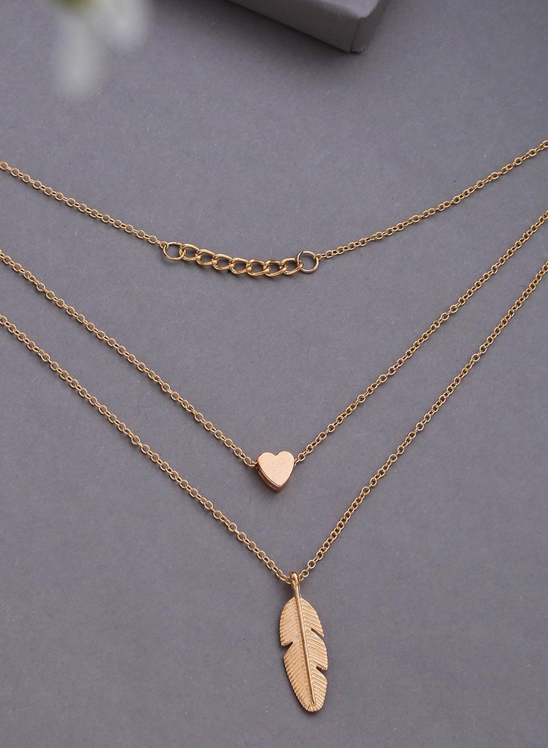 SOHI Contemporary Layered Artificial Chain Necklace Jewellery - Image 2