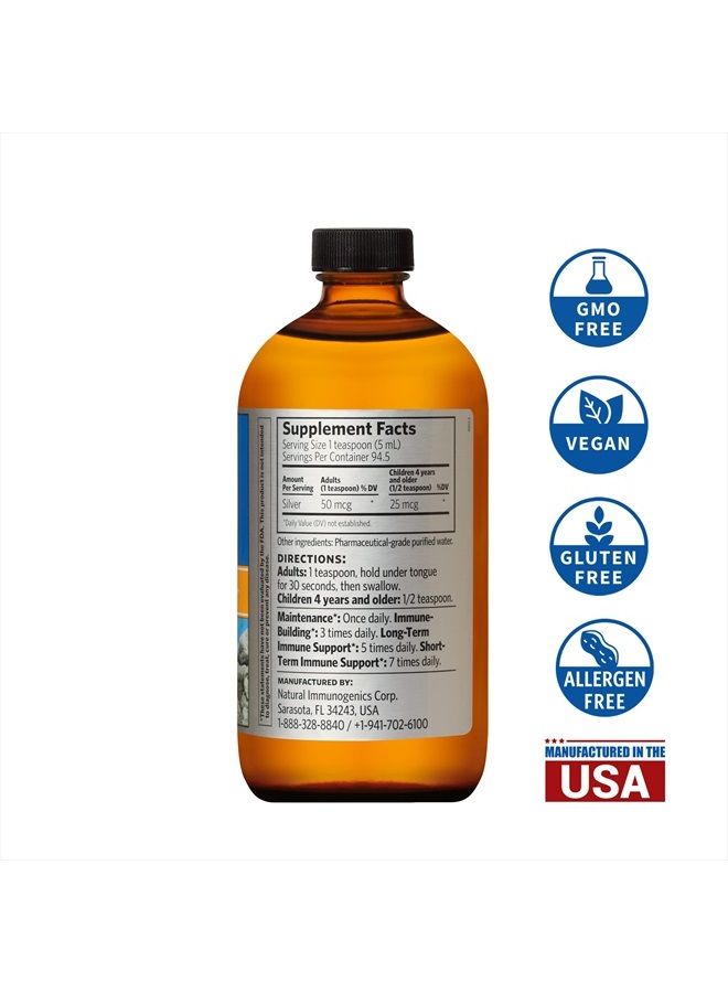 Sovereign Silver هيدروسول الفضة النشطة حيوياً لدعم المناعة - فضة غروية - 10 جزء في المليون، 16 أونصة (473 مل) - حجم اقتصادي - Image 4