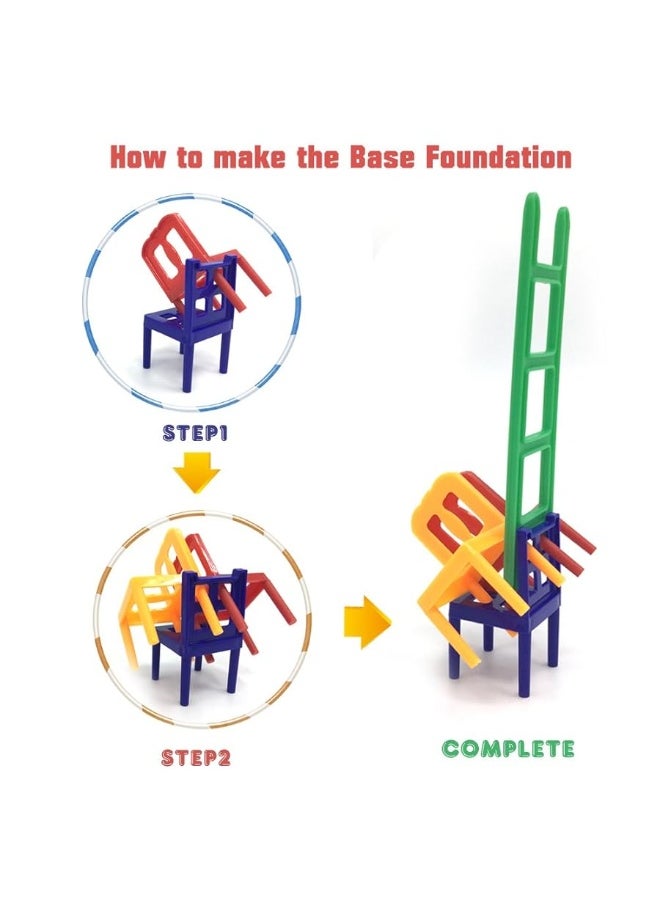 WEofferwhatYOUwant WEofferwhatYOUwant Chairs and Ladders Family Game - Stacking Balance Game. 44 Individual Pieces.  - Image 1