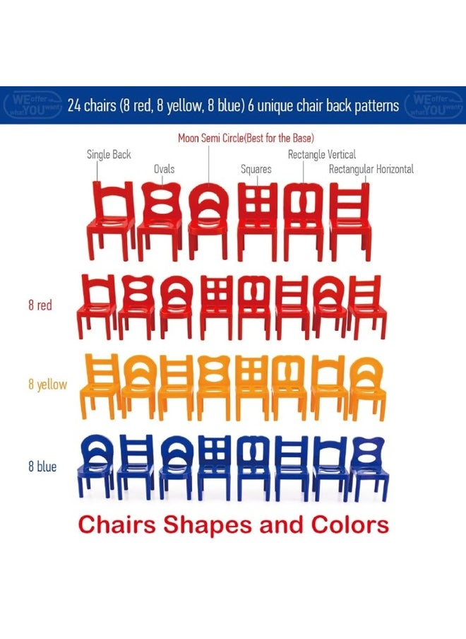 WEofferwhatYOUwant WEofferwhatYOUwant Chairs and Ladders Family Game - Stacking Balance Game. 44 Individual Pieces.  - Image 4