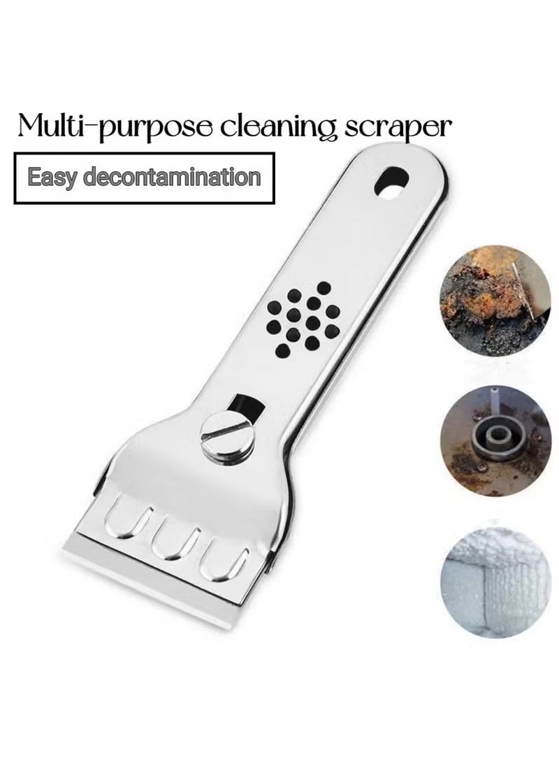 1Pcs Cleaning Scraper, Multipurpose Scraper With Blade, Paint Scraper, Oil Dirt Cleaner, Kitchen Cleaner For Ceramic Induction Cooktops, Cleaning Tool,Ready For School, Apartment Essentials - Image 1