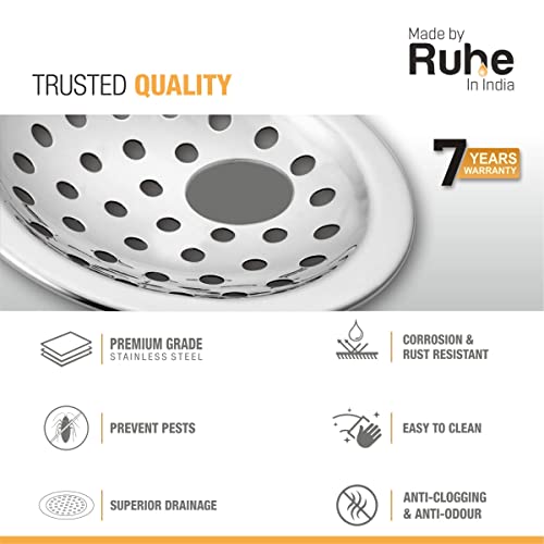 Ruhe® Premium Grade Stainless Steel Solid Polka Floor Drainer/Jali (with Hole) (5 Inches) - Image 3