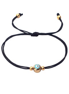 Alwan Hand Knitted Adjustable String Bracelet with an Evil Eye  - Image 1