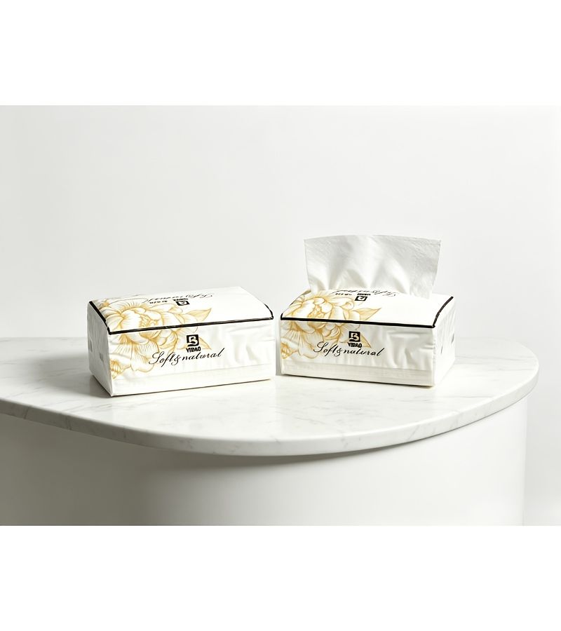 1 Pack 408 Sheets Six Ply Thickened Virgin Wood Pulp Embossed Facial Tissue Large Home Use Tear Resistant Premium Feel - Image 3