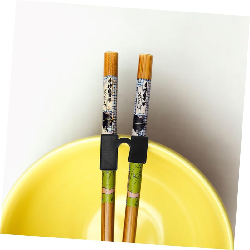 Reusable Non Slip Chopstick Helpers 6 Pack Training Utensils For Beginners Black - Image 5