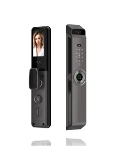 ALINK Smart Lock ,Palm Print Unlock, Two way audio, Fingerprint Door Lock ,WiFi Door Lock With 6068 Mortise, Tuya App Control,Color grey, Model M12grey  - Image 1
