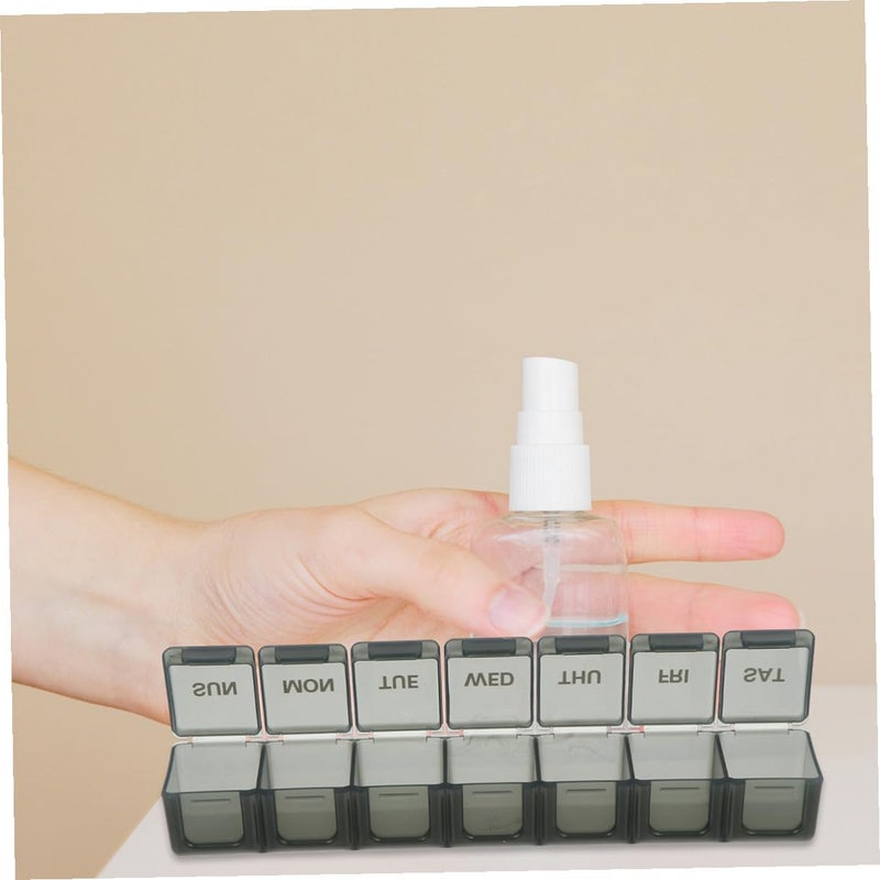 Weekly Pill Organizer 2pcs Portable Multi-Compartment Container Daily Vitamin Dispenser Travel Medication Case with 7 Grids for Easy Sorting - Image 4