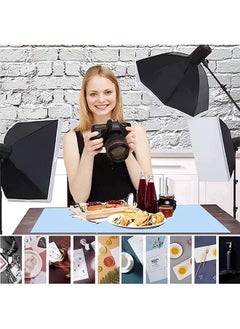 L&E 6PCS Backdrop Photography Background 20x28Inch, Cotton Thicken Suede Textured Solid Morandi Color Photography Backdrop for Photo Video Studio  - Image 3