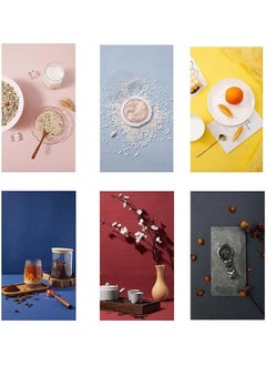 L&E 6PCS Backdrop Photography Background 20x28Inch, Cotton Thicken Suede Textured Solid Morandi Color Photography Backdrop for Photo Video Studio  - Image 4