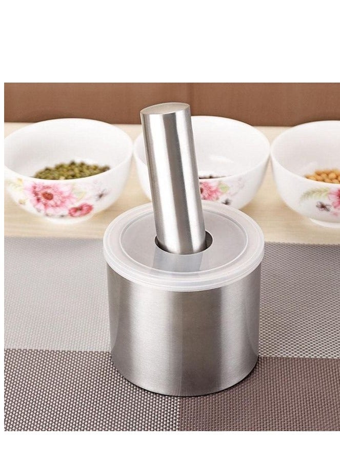 Heavy-Duty Aluminum Mortar and Pestle Set with Lid - Grind Spices Efficiently and Elegantly - Image 1