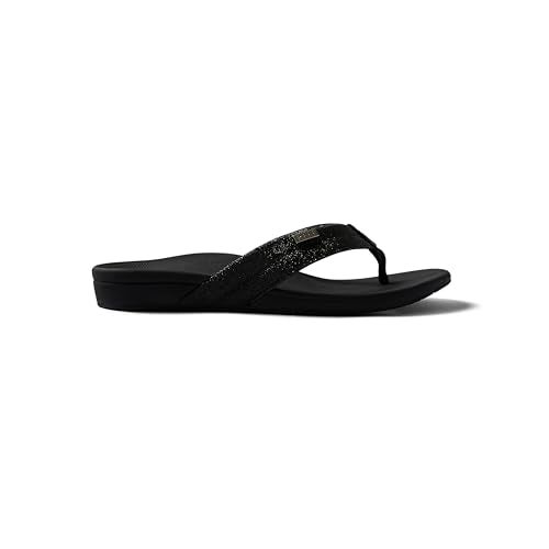 Reef Ortho Spring Womens Flip Flop, Arch Support and Soft Cushion Footbed, Black/Black Glitter, 8 - Image 5