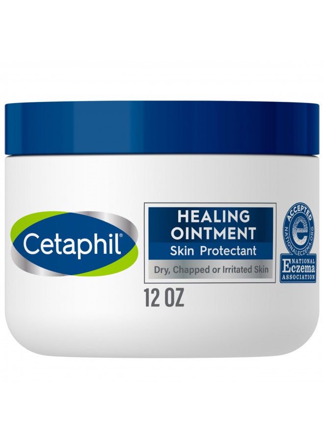 Healing Ointment , 12 Oz , For Dry, Chapped, Irritated Skin , Heals And Protects , Soothes Cracked Hands And Chapped Lips , Hypoallergenic , Fragrance Free