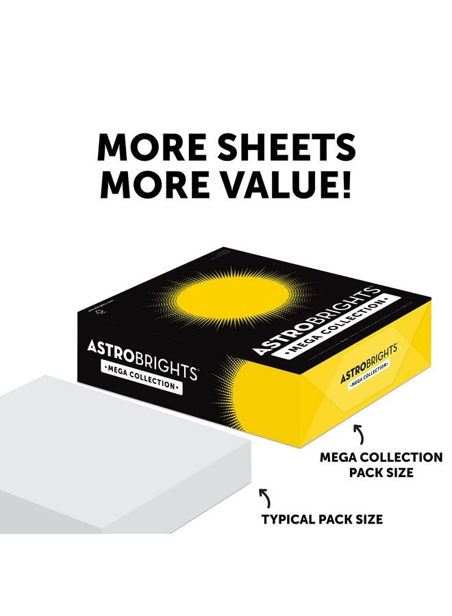 Astrobrights Mega Collection Colored Paper Ultra Red 625 Sheets 24 Lb 89 Gsm 8.5" X 11" More Sheets! (91692)  - Image 5
