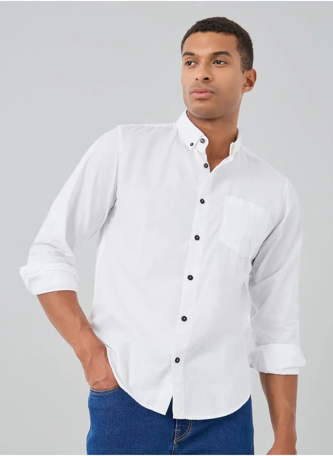 Styli Styli Button Down Regular Fit Long Sleeve Shirt